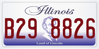 IL license plate B298826
