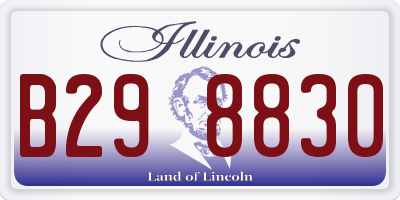 IL license plate B298830