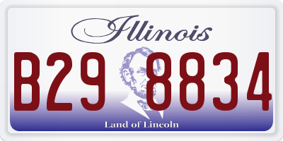IL license plate B298834