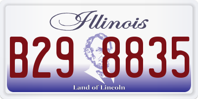 IL license plate B298835
