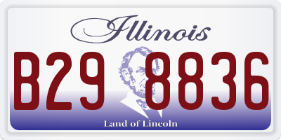 IL license plate B298836