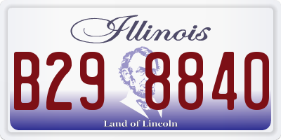 IL license plate B298840