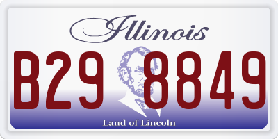 IL license plate B298849