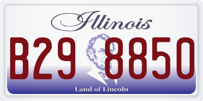 IL license plate B298850