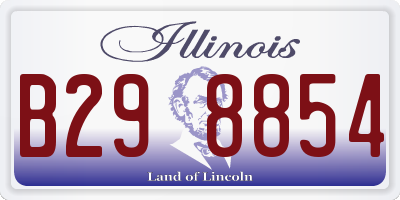 IL license plate B298854