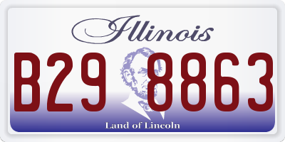 IL license plate B298863