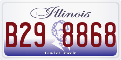 IL license plate B298868