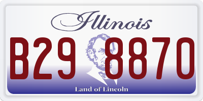 IL license plate B298870