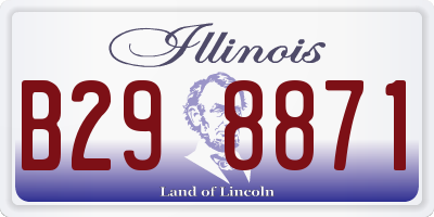 IL license plate B298871