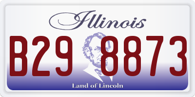 IL license plate B298873