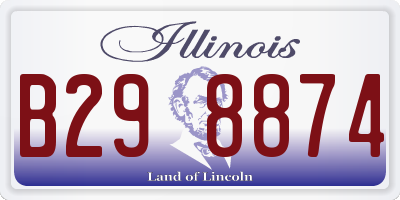 IL license plate B298874