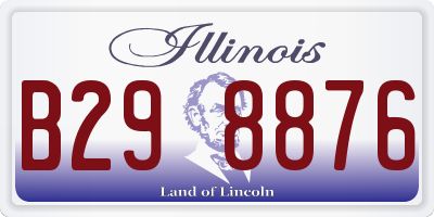 IL license plate B298876