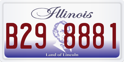 IL license plate B298881