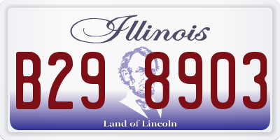 IL license plate B298903