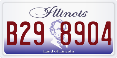 IL license plate B298904