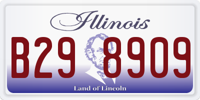 IL license plate B298909