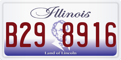 IL license plate B298916