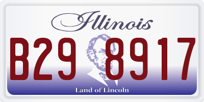 IL license plate B298917