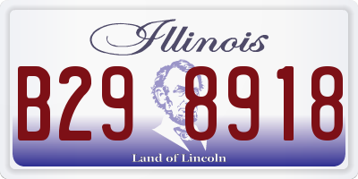 IL license plate B298918