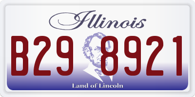 IL license plate B298921