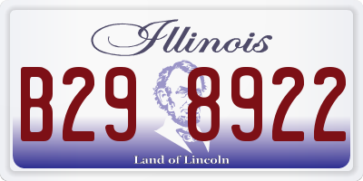 IL license plate B298922