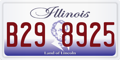 IL license plate B298925