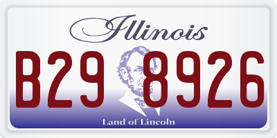 IL license plate B298926