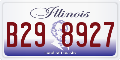 IL license plate B298927