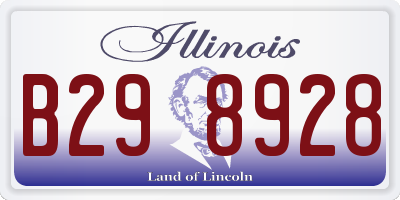 IL license plate B298928