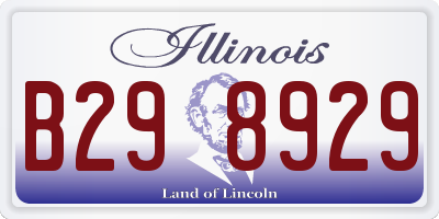 IL license plate B298929