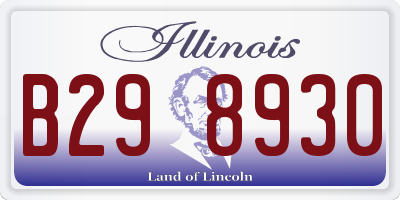 IL license plate B298930