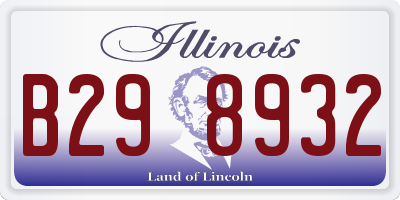 IL license plate B298932