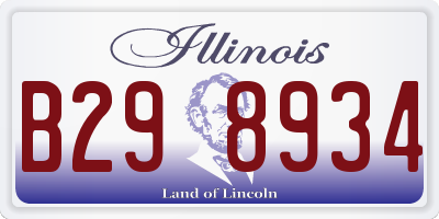 IL license plate B298934