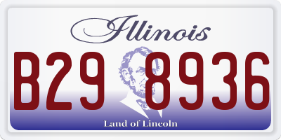 IL license plate B298936