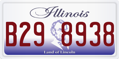 IL license plate B298938