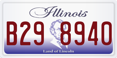 IL license plate B298940