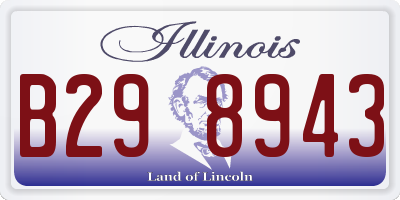 IL license plate B298943