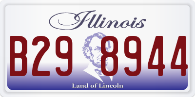 IL license plate B298944