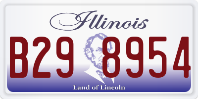 IL license plate B298954