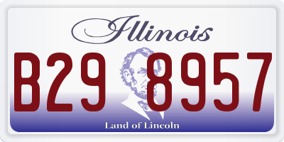 IL license plate B298957