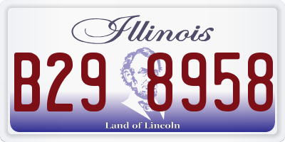 IL license plate B298958