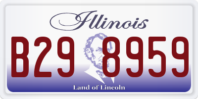IL license plate B298959
