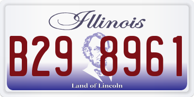 IL license plate B298961