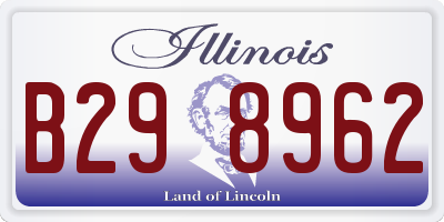IL license plate B298962