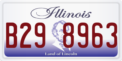 IL license plate B298963