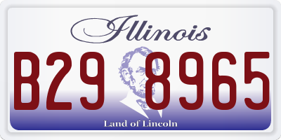 IL license plate B298965