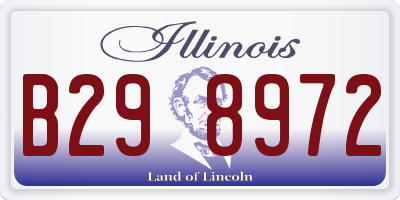 IL license plate B298972