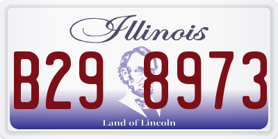IL license plate B298973