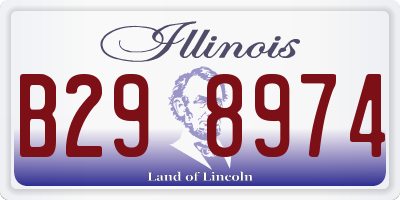 IL license plate B298974