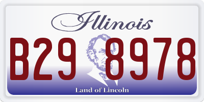 IL license plate B298978